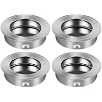 Los mejores  - 4 pcs 35 mm Plato de Acero Inoxidable empotrable en Hilo Pull Dedo Inserto Deslizante Manilla para Puerta de Armario…
